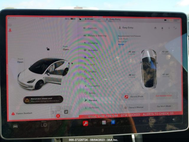 5YJ3E1EA9LF591098 Tesla Model 3 Standard Range
