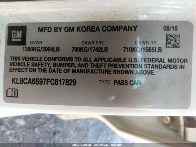 Chevrolet SPARK LS 2015 KL8CA6S97FC817829 Image 9