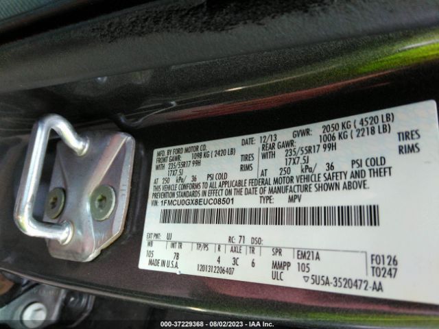 1FMCU0GX8EUC08501 Ford ESCAPE SE