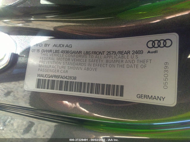 Audi S5 Premium Plus 2015 WAUCGAFR6FA042838 Image 9