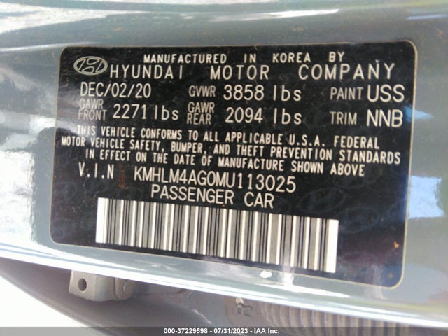 Hyundai ELANTRA SEL 2021 KMHLM4AG0MU113025 Image 15