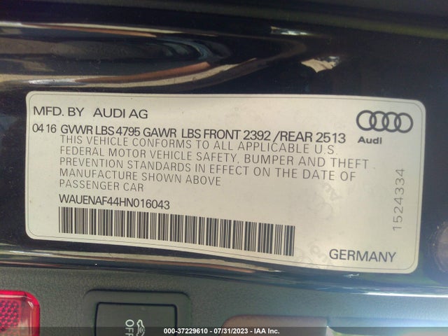WAUENAF44HN016043 Audi A4 Premium Plus