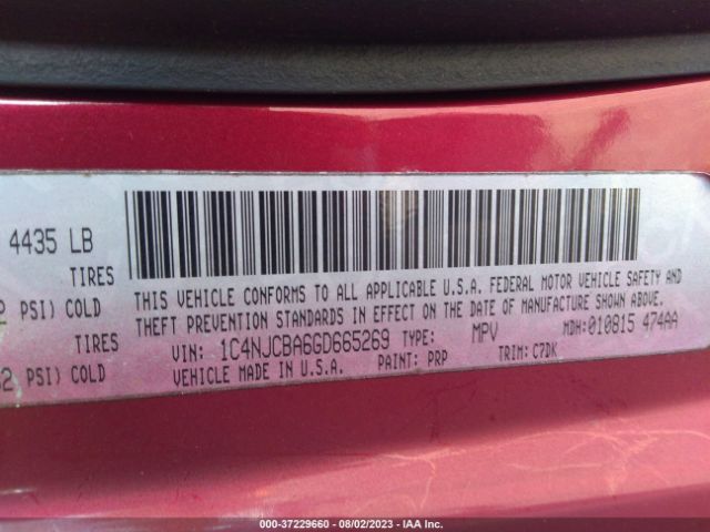 1C4NJCBA6GD665269 Jeep Compass Sport