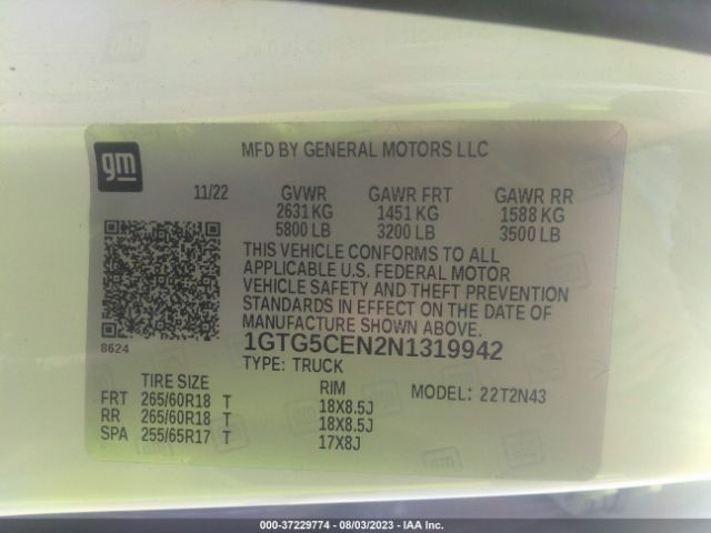 1GTG5CEN2N1319942 GMC Canyon 2wd Elevation