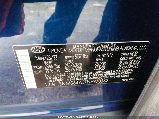 Hyundai Santa Fe Xrt 2022 5NMS64AJ7NH470362 Image 9