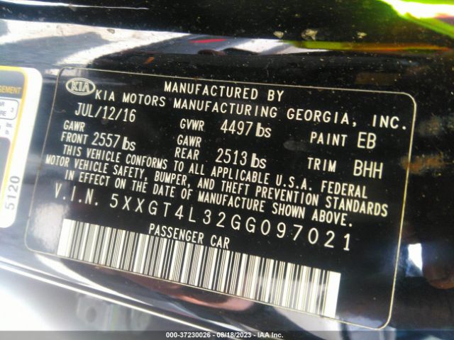 5XXGT4L32GG097021 KIA Optima Lx