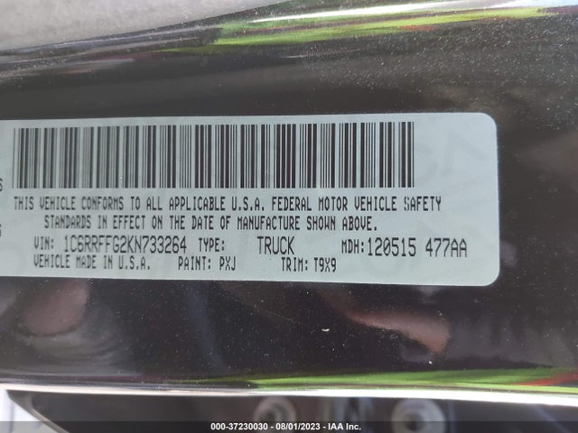 RAM 1500 Big Horn/lone Star 2019 1C6RRFFG2KN733264 Image 9