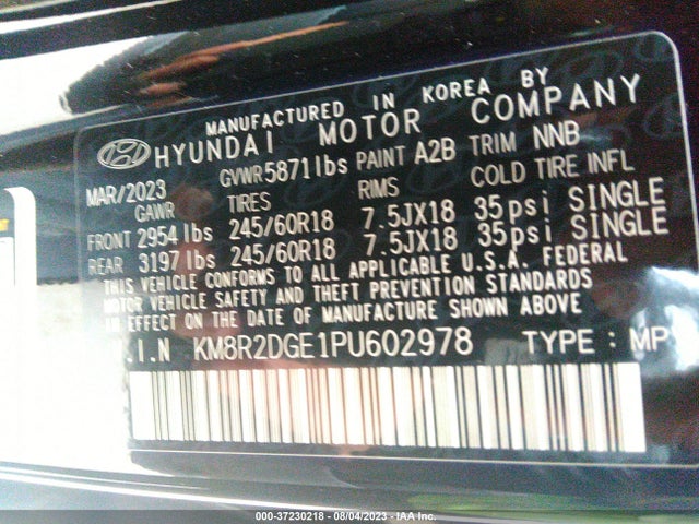 Hyundai Palisade Sel 2023 KM8R2DGE1PU602978 Image 9