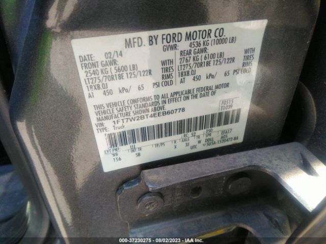 1FT7W2BT4EEB60778 Ford Super Duty F-250 Srw Xl/xlt/lariat