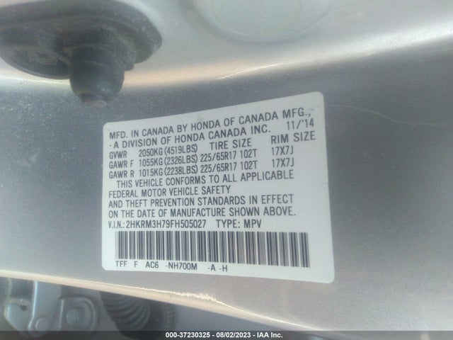 Honda Cr-v Ex-l 2015 2HKRM3H79FH505027 Image 9