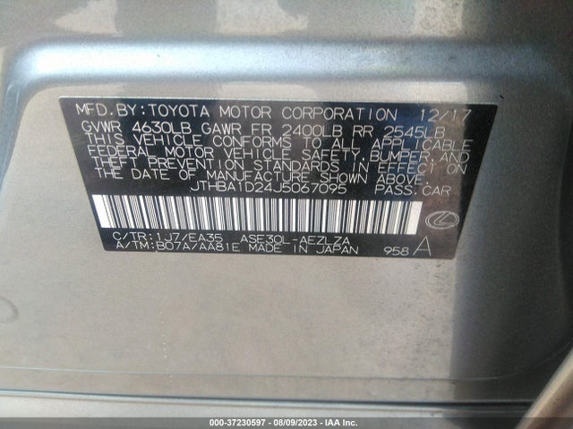 JTHBA1D24J5067095 Lexus Is Is 300