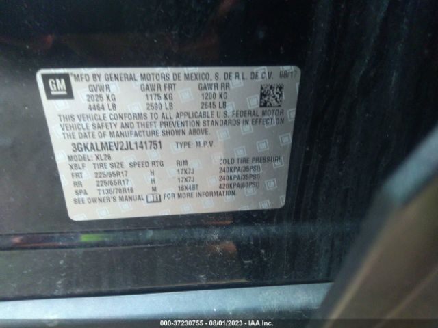 3GKALMEV2JL141751 GMC Terrain Sle