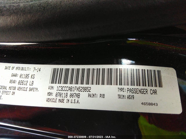 1C3CCCAB1FN529852 Chrysler 200 Limited