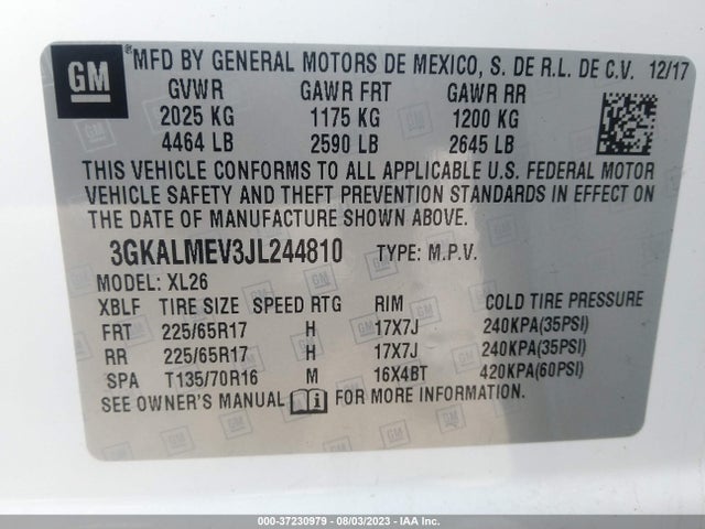 GMC Terrain Sle 2018 3GKALMEV3JL244810 Image 9