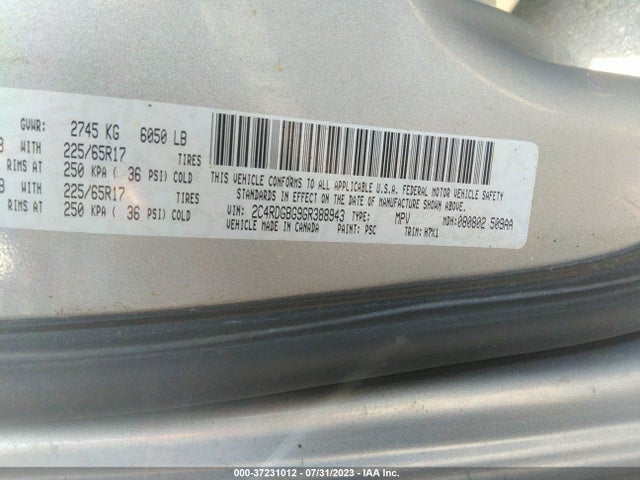 Dodge Grand Caravan Se 2016 2C4RDGBG9GR388943 Image 9