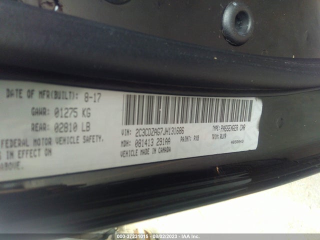 Dodge Challenger Sxt Plus 2018 2C3CDZAG7JH131686 Image 9