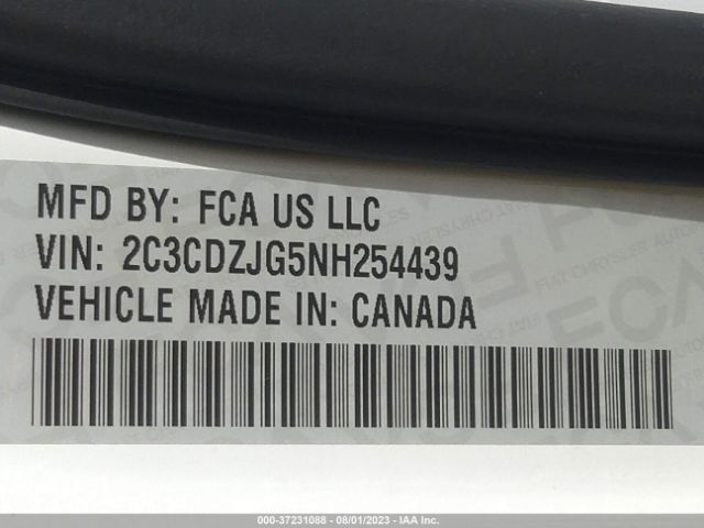 2C3CDZJG5NH254439 Dodge Challenger Gt