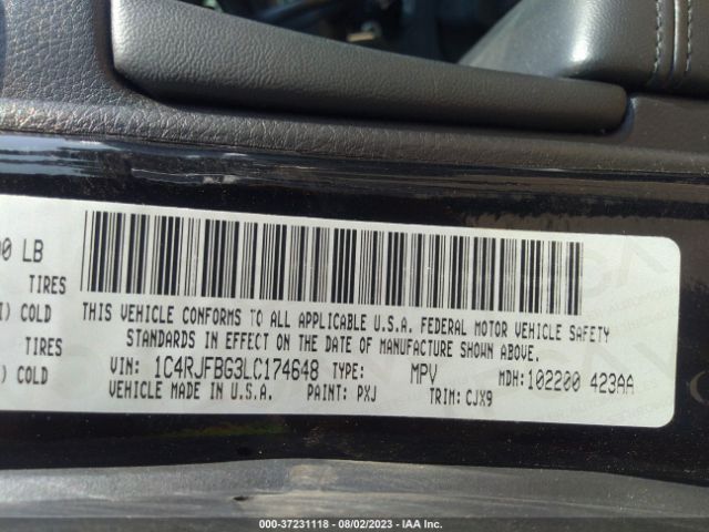 1C4RJFBG3LC174648 Jeep Grand Cherokee Limited