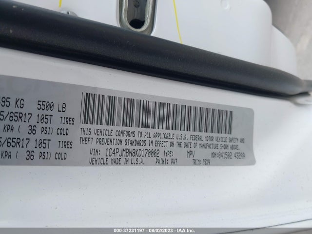 Jeep Cherokee Trailhawk 2019 1C4PJMBN8KD170002 Image 9