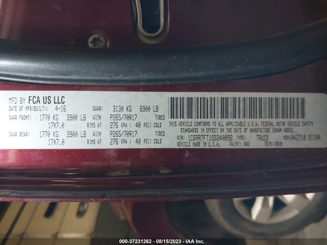 1C6RR7FT1GS340092 RAM 1500 Express