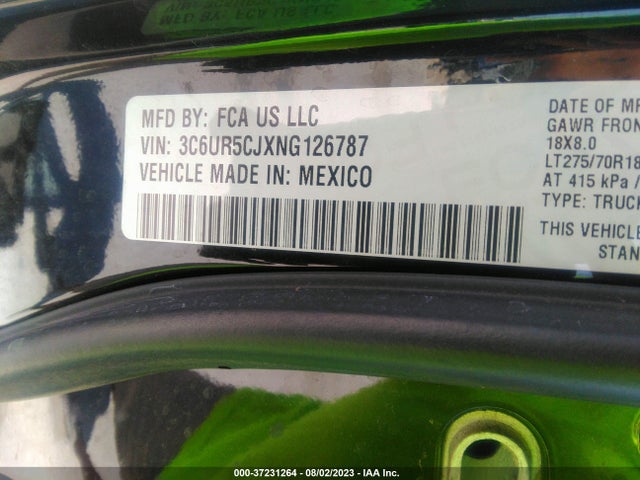 3C6UR5CJXNG126787 RAM 2500 Tradesman