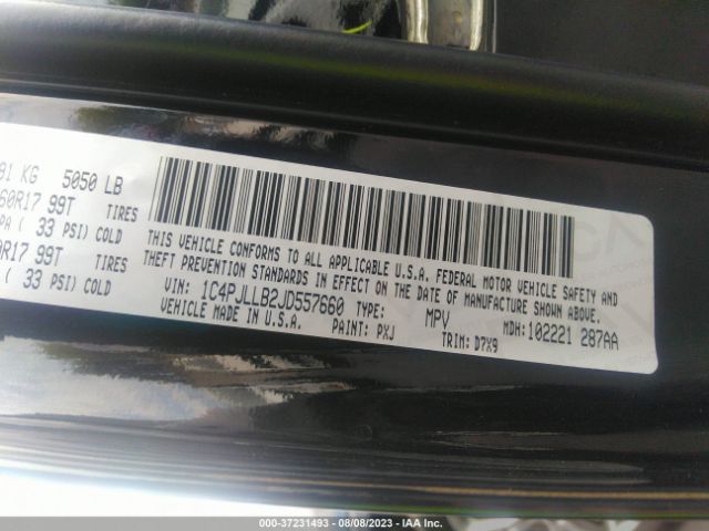 1C4PJLLB2JD557660 Jeep Cherokee Latitude Plus