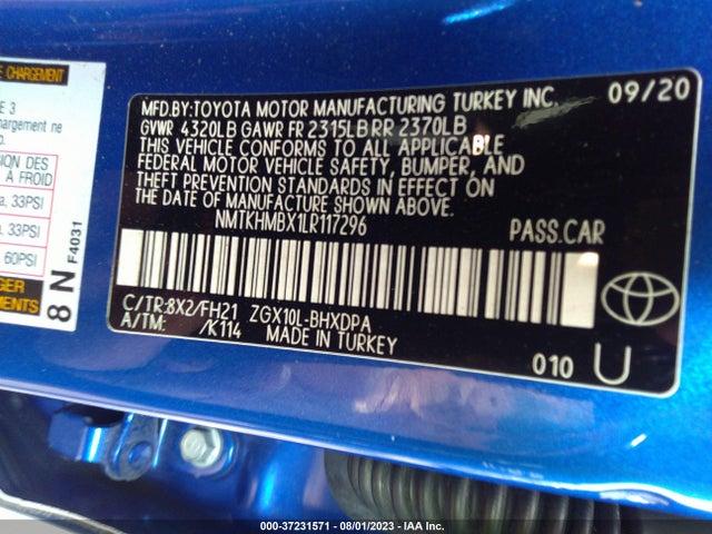Toyota C-HR LE 2020 NMTKHMBX1LR117296 Image 9
