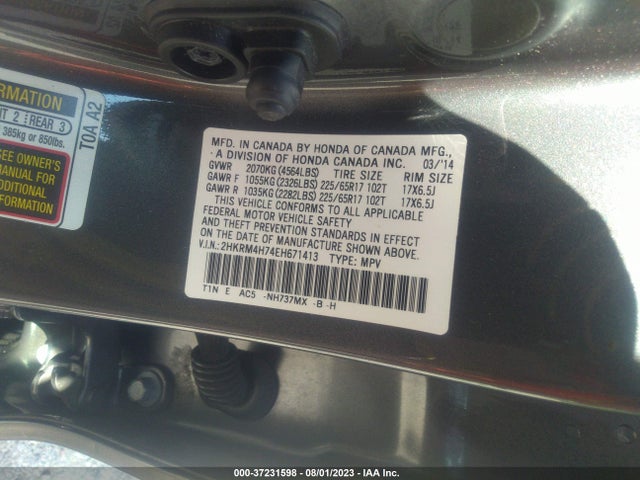 Honda Cr-v Ex-l 2014 2HKRM4H74EH671413 Image 9