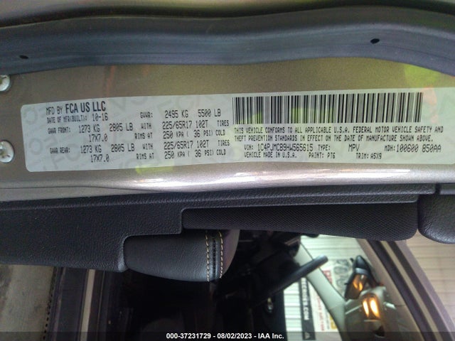 1C4PJMCB9HW565615 Jeep Cherokee Latitude 4x4
