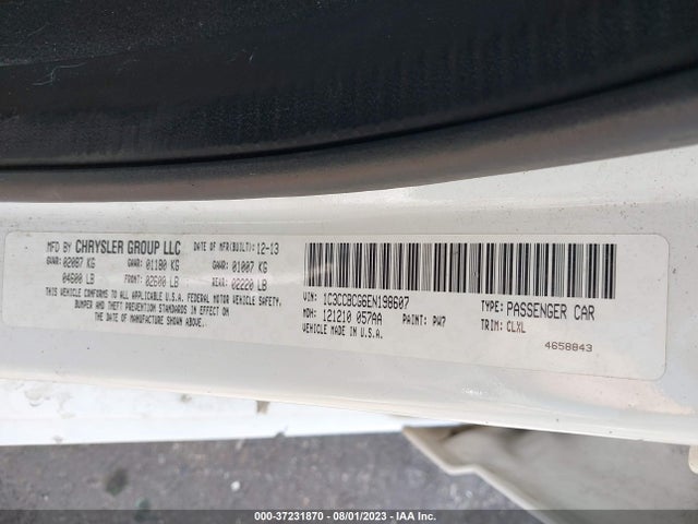 Chrysler 200 Limited 2014 1C3CCBCG6EN198607 Image 9