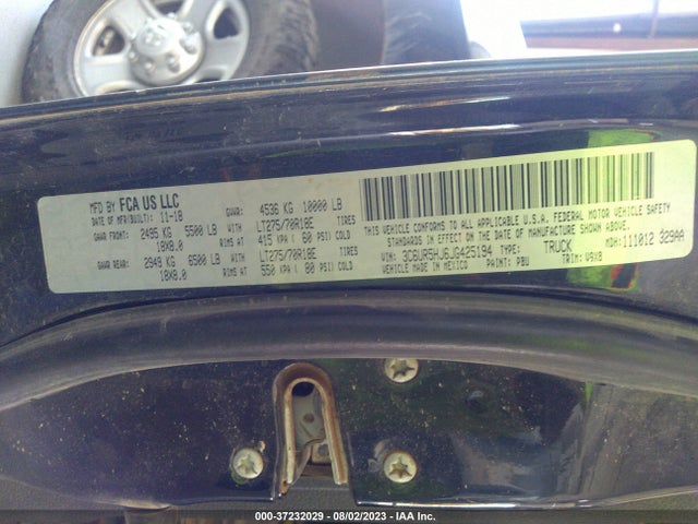3C6UR5HJ6JG425194 RAM 2500 Tradesman