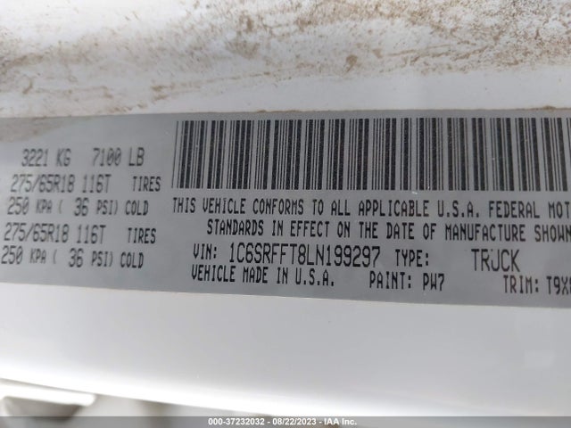 1C6SRFFT8LN199297 RAM 1500 Big Horn