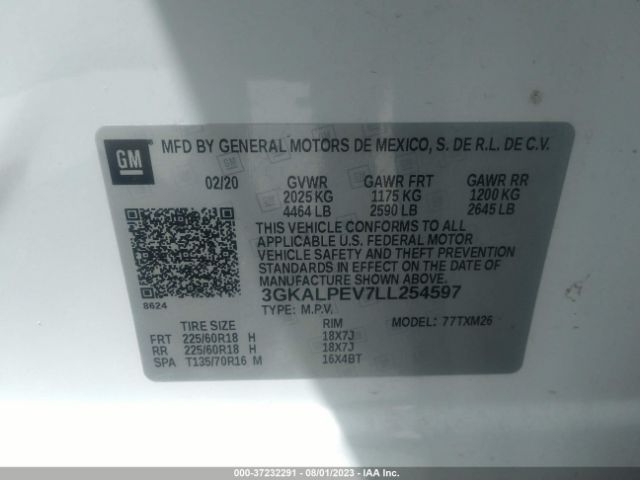 3GKALPEV7LL254597 GMC Terrain Slt