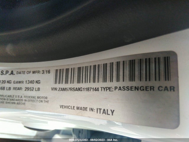 ZAM57RSA8G1187144 Maserati GHIBLI S