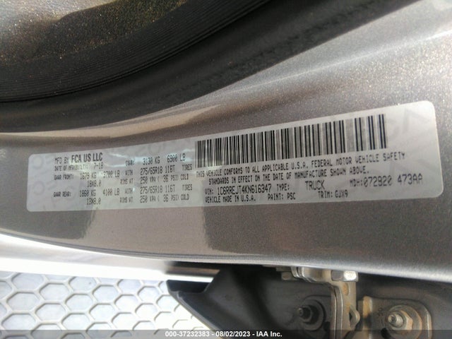1C6RREJT4KN616347 RAM 1500 Laramie