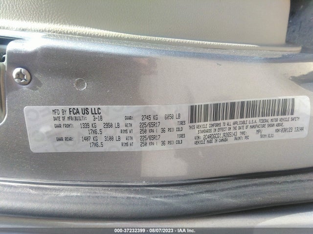 Dodge Grand Caravan Sxt 2018 2C4RDGCG1JR265143 Image 9
