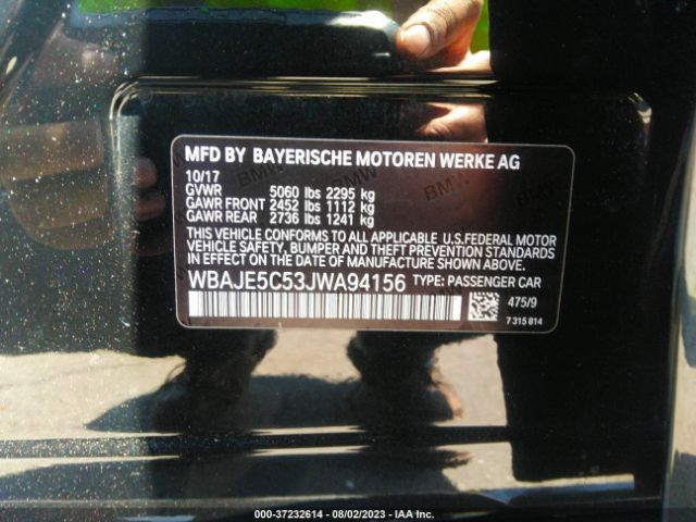 WBAJE5C53JWA94156 BMW 5 Series 540i