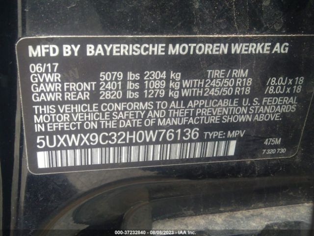5UXWX9C32H0W76136 BMW X3 Xdrive28i