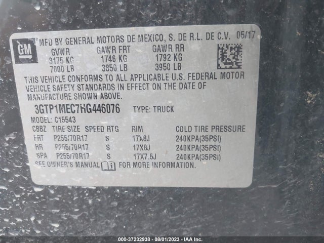 GMC Sierra 1500 Sle 2017 3GTP1MEC7HG446076 Image 9