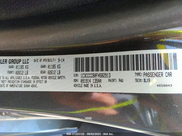 1C3CCCCB0FN582913 Chrysler 200 C