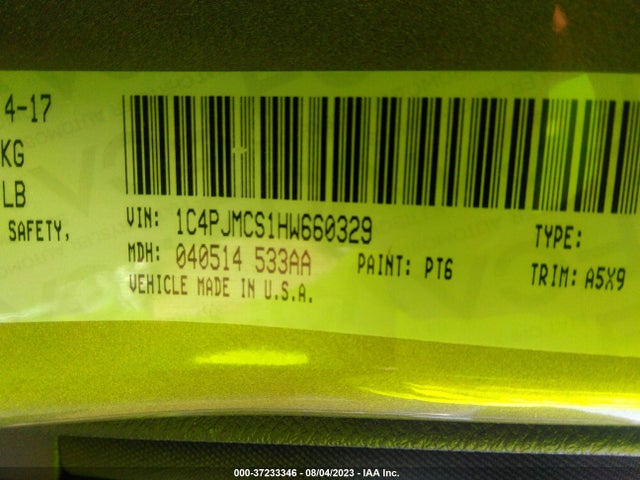 1C4PJMCS1HW660329 Jeep Cherokee Latitude