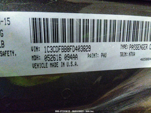 Dodge DART SXT 2015 1C3CDFBB8FD403829 Image 9
