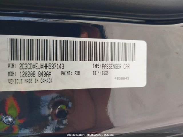 2C3CDXEJXHH537143 Dodge Charger Srt 392