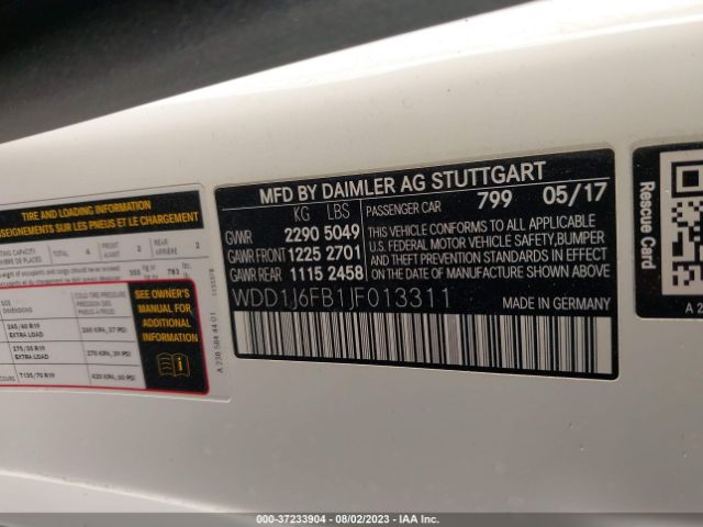 WDD1J6FB1JF013311 Mercedes-Benz E-class E 400