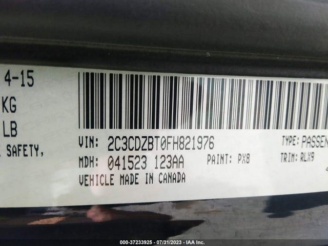 Dodge Challenger R/t Plus 2015 2C3CDZBT0FH821976 Image 9