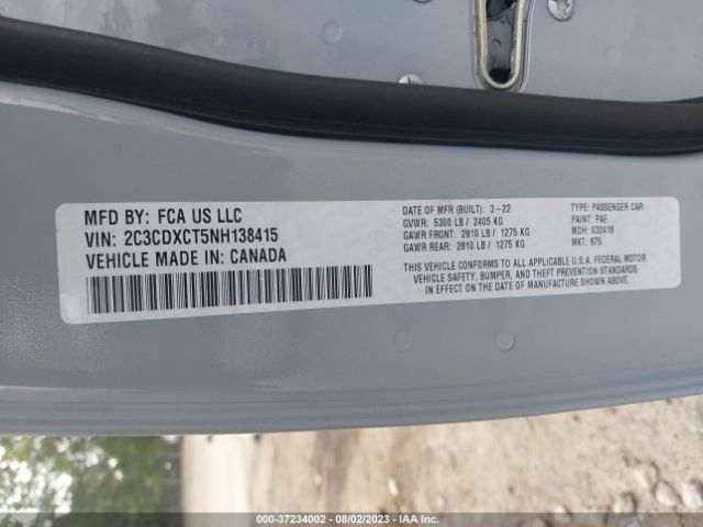 2C3CDXCT5NH138415 Dodge CHARGER R/T