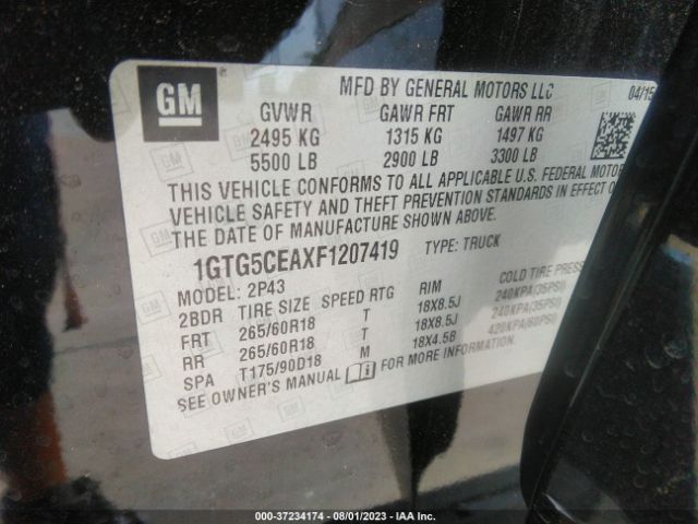 1GTG5CEAXF1207419 GMC Canyon 2wd Slt