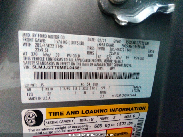 5LMJJ2TT6MEL04681 Lincoln Navigator Black Label
