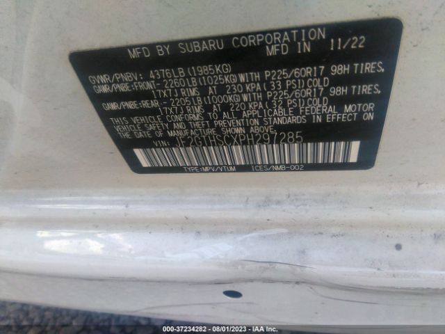 JF2GTHSCXPH297285 Subaru Crosstrek Sport