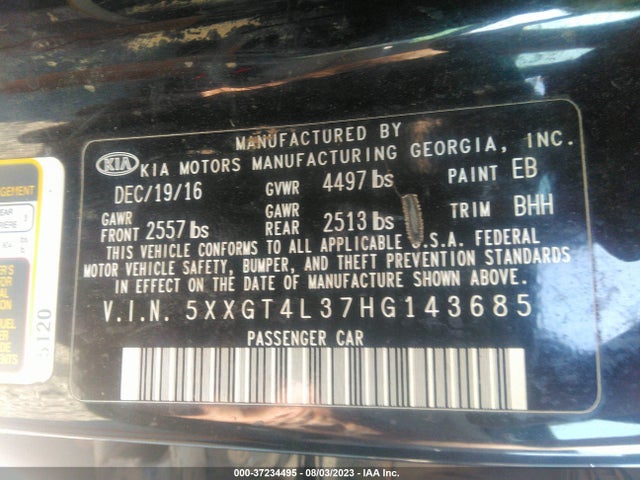 KIA Optima Lx 2017 5XXGT4L37HG143685 Image 9